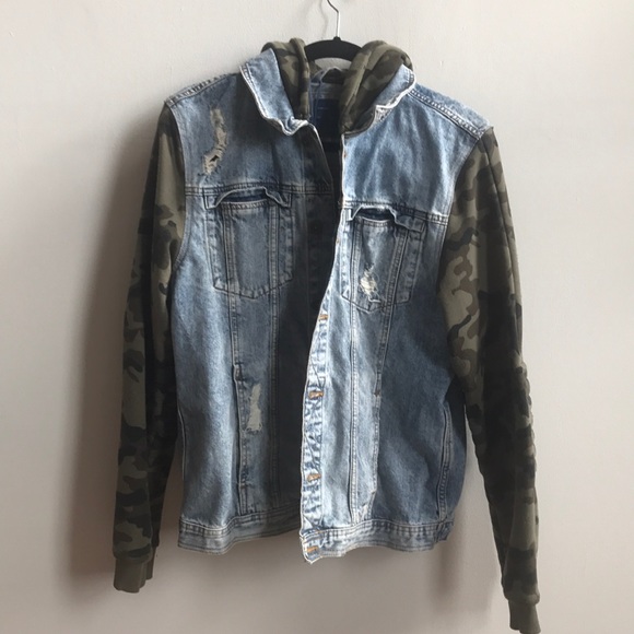 camo jean jacket mens
